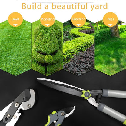 Garden Loppers Pruning Shears, Updated 3PCS Hedge Clippers Combo Set, Branch Cutter with Compound