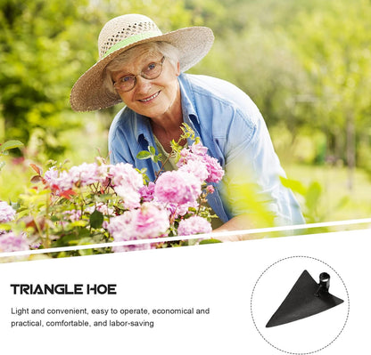 DOITOOL Triangle Hoe Steel Garden Digging Hoe for Weeding Planting Digging Soil, Gardening Hoe Hand