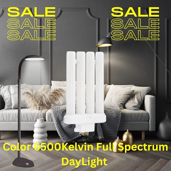 27W Daylight FML Light Bulb | 4-Pin Quad Base | Compatible Replacement for FLC27D FLF27D | Pure