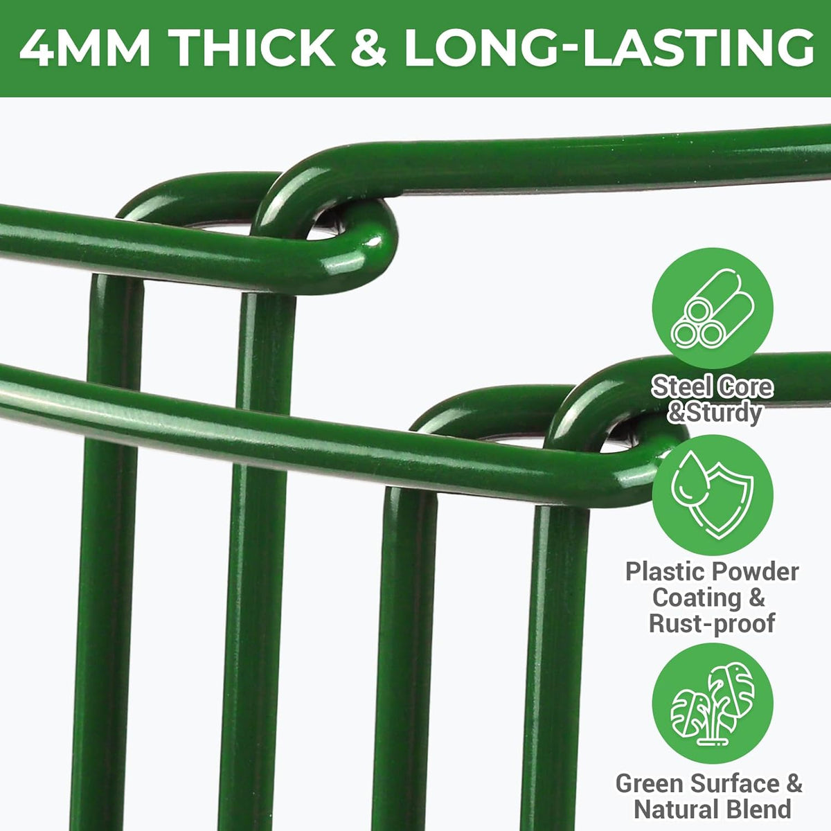 LEOBRO 24 Inch Plant Support Stakes, 6PCS Plant Stakes, Peony Cages and Supports, Garden Stakes
