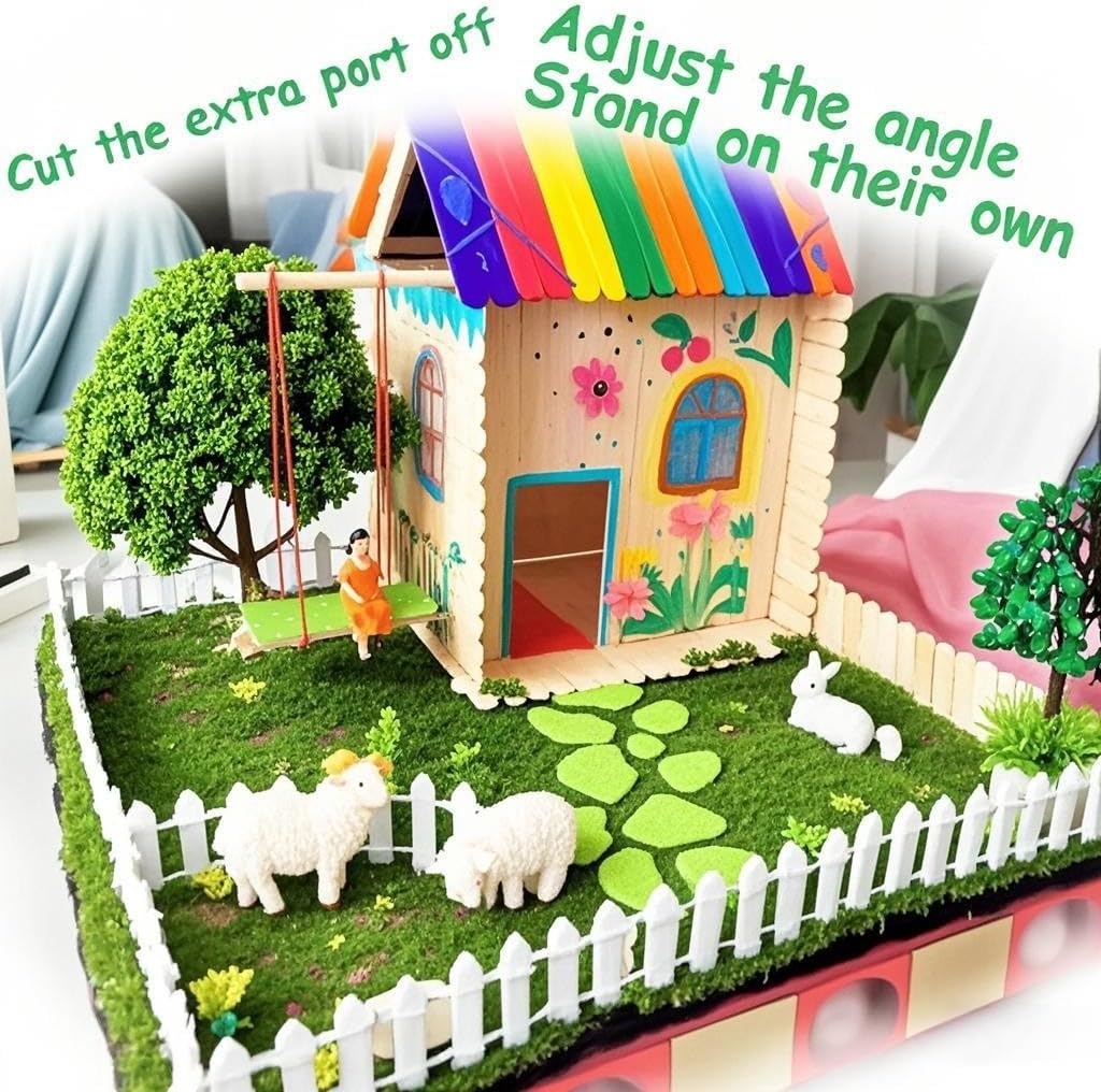 Miniature Fairy Garden Fence 35 Inches,Fairy Garden Accessories Outdoor Wood Picket Fence,DIY