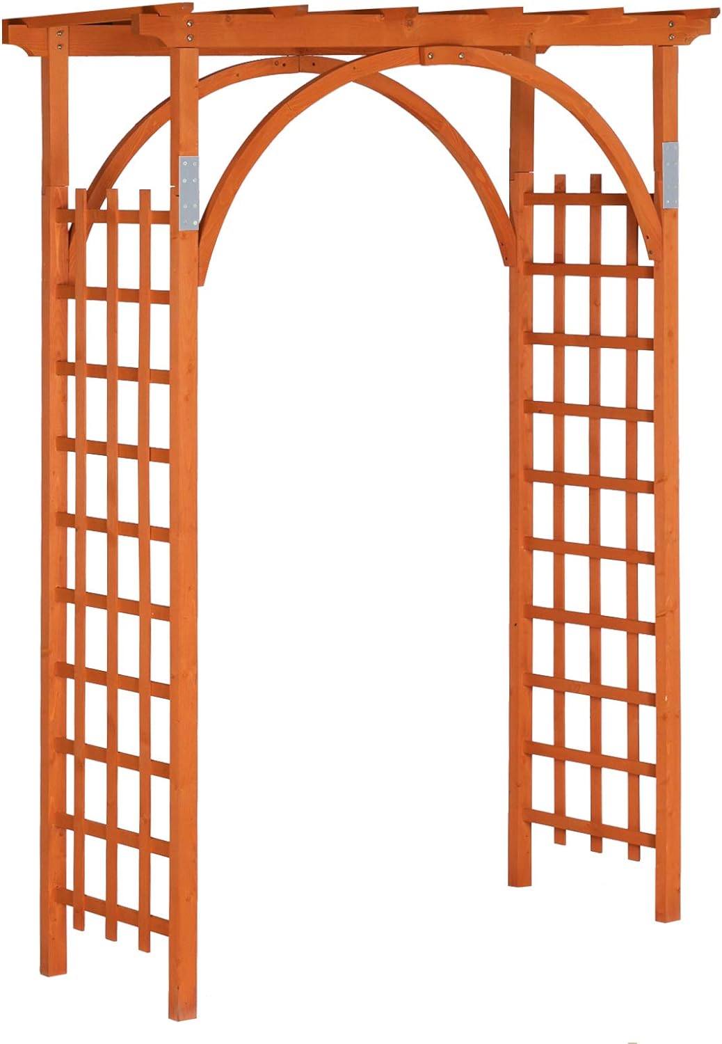 VINGLI 85in Wooden Arbor, Wedding Arch for Ceremony, Wood Trellis for Plant Climbing, Christmas