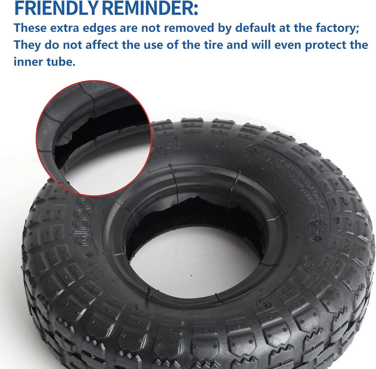 4.10/3.50-4 Replacement Tire and Inner Tube Set, 2 Pack, 10" Heavy Duty Tire and Tube, TR-13