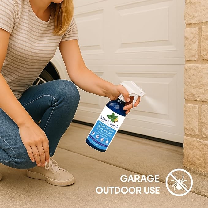 Spider Defense – Natural Spider Repellent Indoor & Outdoor, Peppermint Oil Spray for Home, Cabins