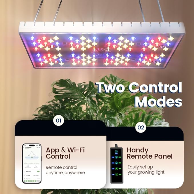 Grow Lights for Indoor Plants, [Smart APP & Expansive 2x2 Ft Coverage] Genuine 48Watt LED Full