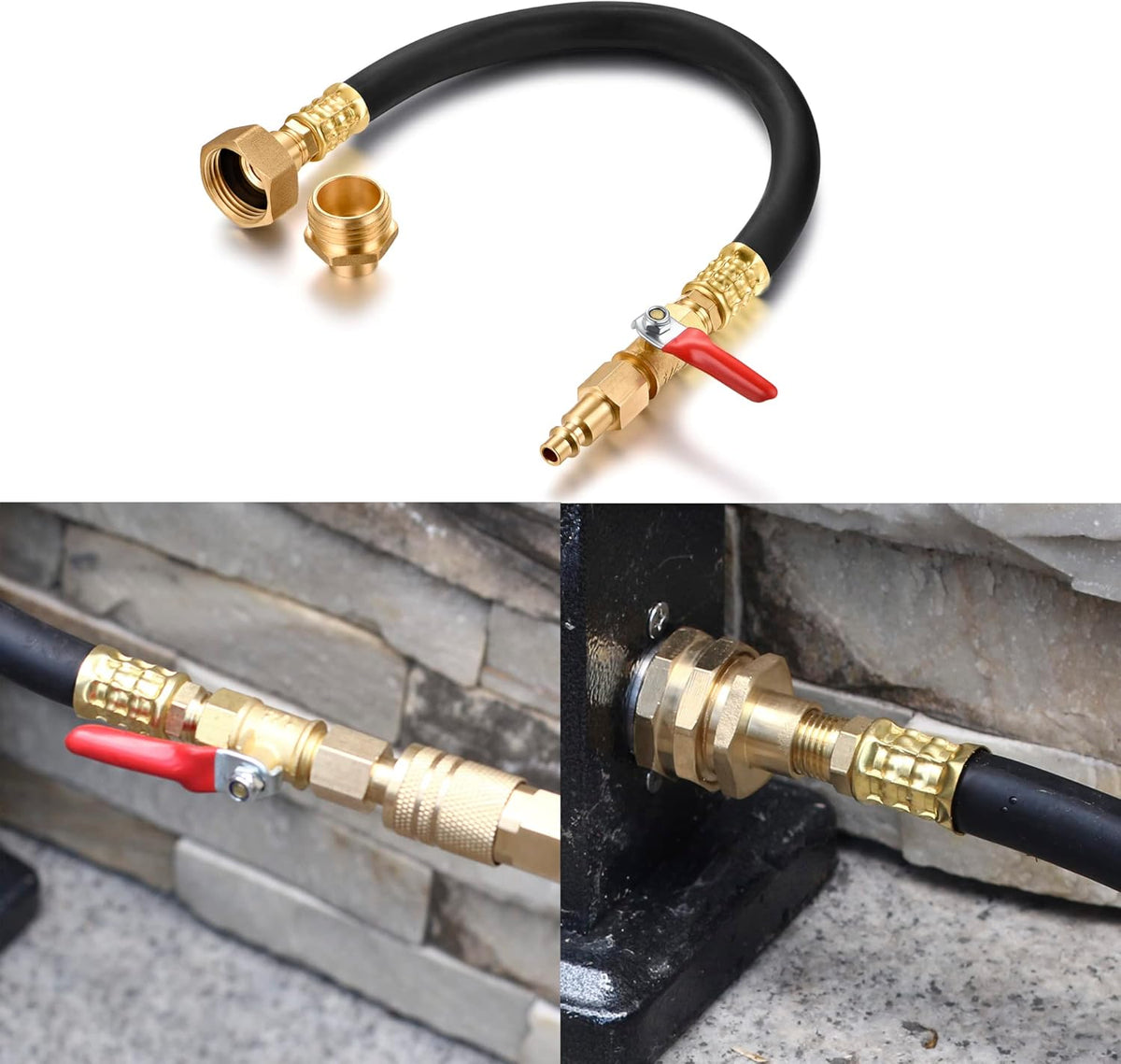 RV Winterizing Kit with Sprinkler Blowout Adapter, Shut Off Valve,Winterizing RV, Camper, Boat