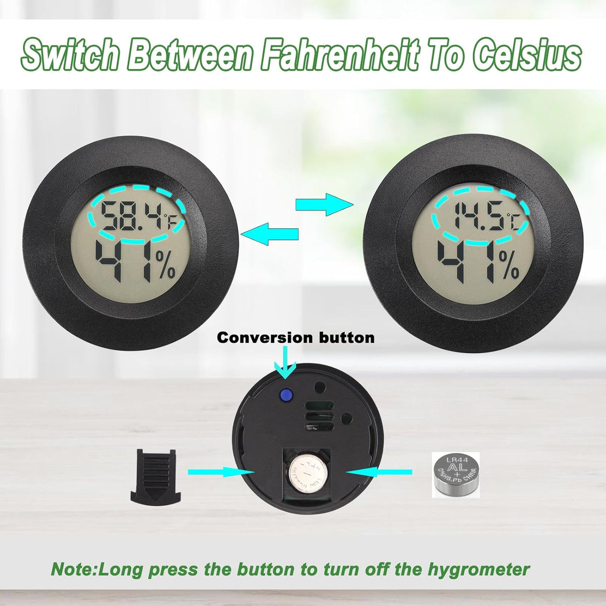 Mini Hygrometer Digital Thermometer Humidity Meter Hygrometer Thermometers Indoor/Outdoor Humidity