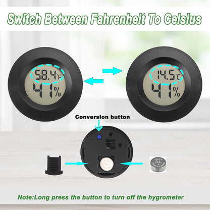 Mini Hygrometer Digital Thermometer Humidity Meter Hygrometer Thermometers Indoor/Outdoor Humidity