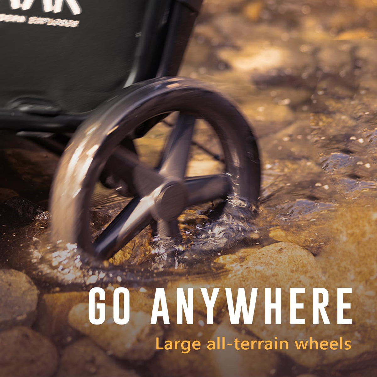400lbs Large Capacity Collapsible Wagon Cart,Folding Utility Heavy Duty,All Terrain Big Wheels for
