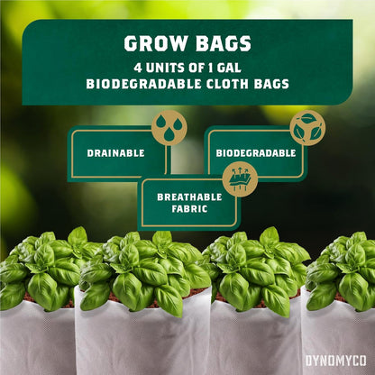 DYNOMYCO Mix 4-in-1 Mycorrhizal Grow Kit for Bigger Yields & Healthier Plants - Includes