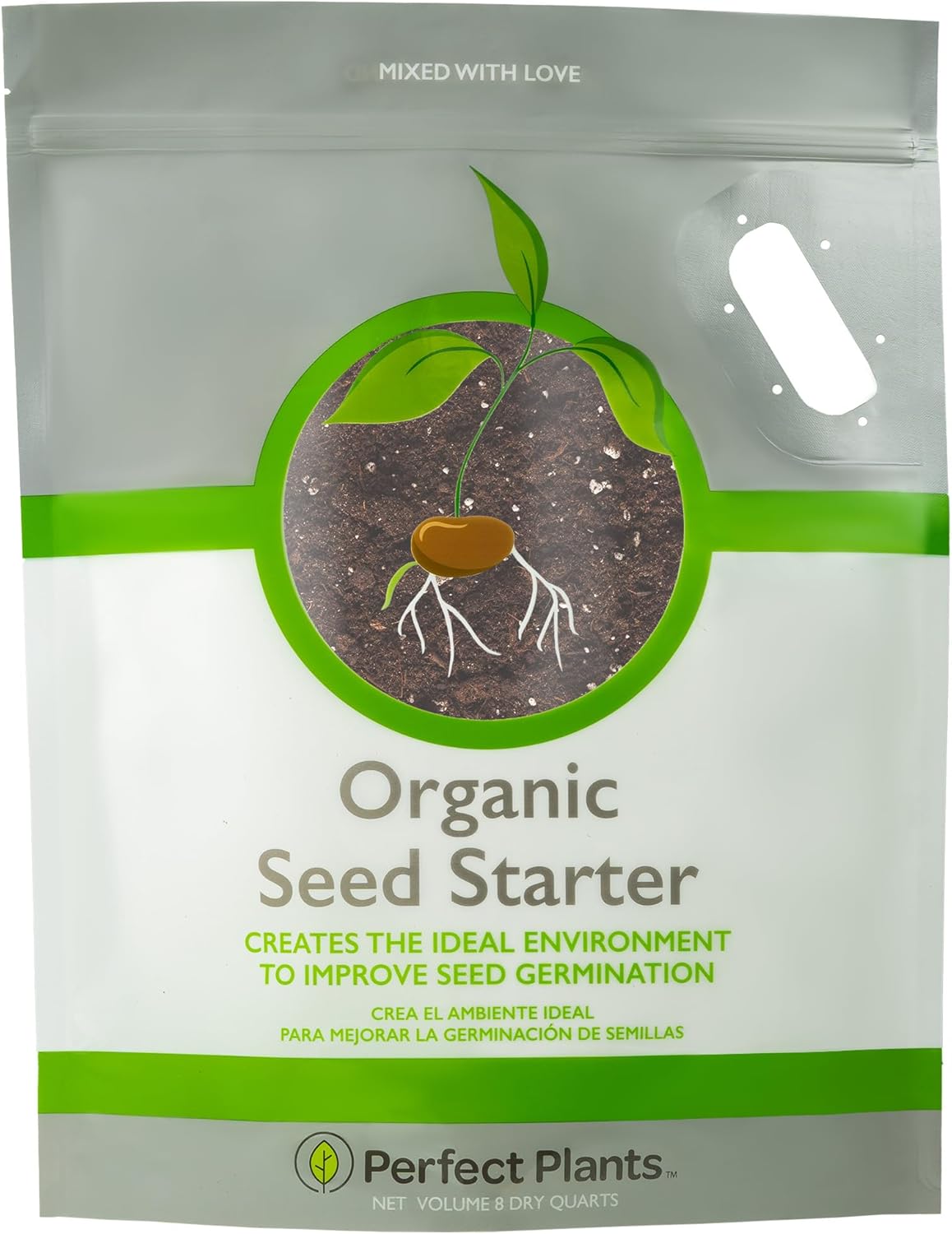 Perfect Plants Organic Seed Starter Soil Mix 8qts. | Germinate Seeds at Home | Sustainable