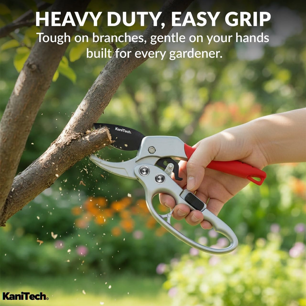 Pruning Shears for Gardening with Gloves - Heavy Duty Garden Shears, Aluminum Hand Pruners with TPR