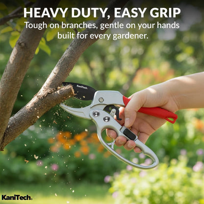 Pruning Shears for Gardening with Gloves - Heavy Duty Garden Shears, Aluminum Hand Pruners with TPR