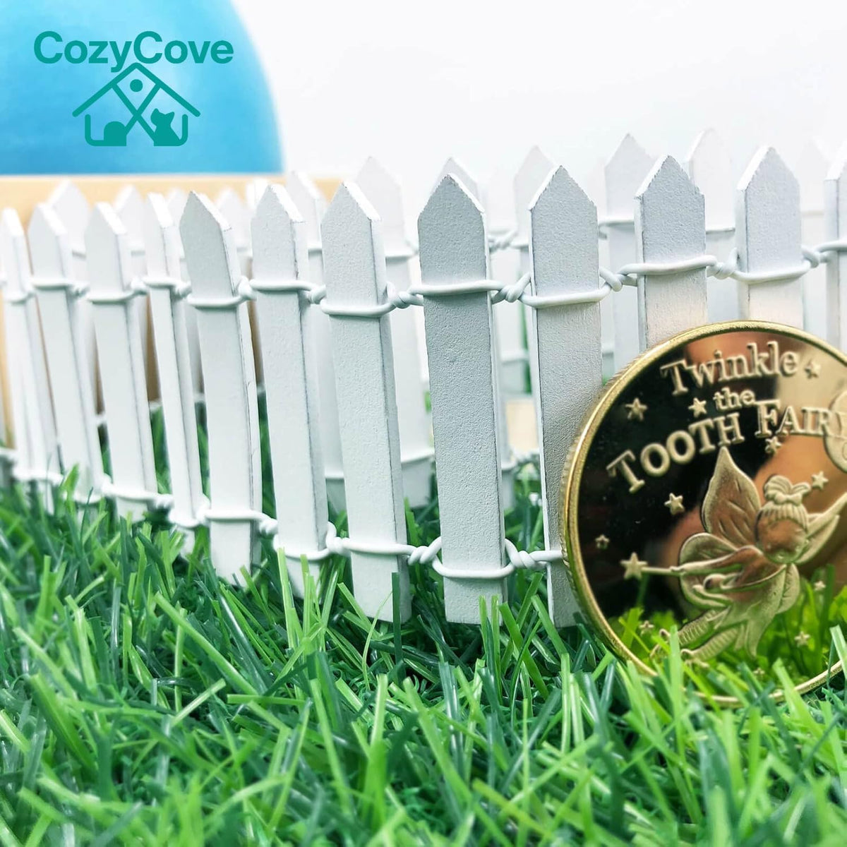 Miniature Fairy Garden Fence 35 Inches,Fairy Garden Accessories Outdoor Wood Picket Fence,DIY