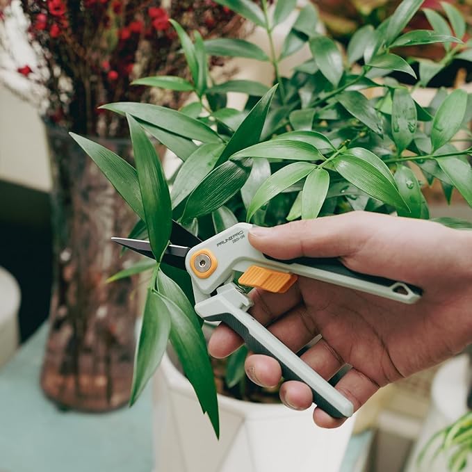 PrunePro Garden Scissors Pruning Shears Sharp Stainless Steel Non-Stick Teflon Coating Blade for