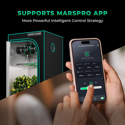 Mars Hdyro 2025 New Version iFresh 6 Inch Smart Inline Duct Fan with Variable Speed Controller, 402