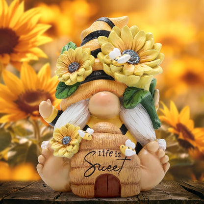 Hodao Gnome Figurine Decorations Indoor Home Decor Sweet Life Bee Gnome - The Sweetness and Warmth