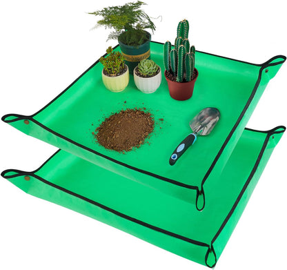 2 PCS 27 "x 27" Repotting Mat for Indoor Plant Transplanting and Mess Control Thickened Waterproof