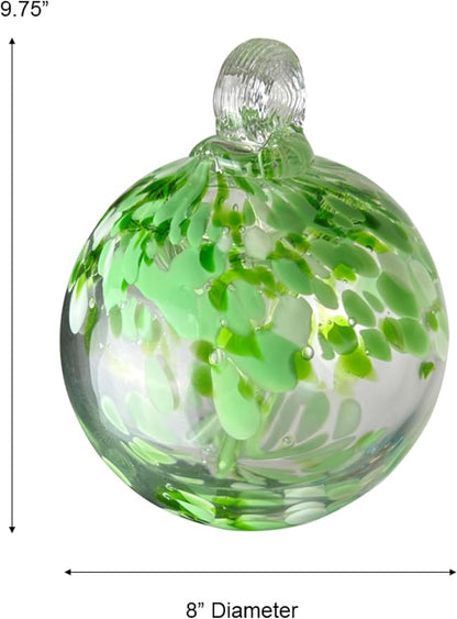 Dale Tiffany Hand Blown Glass, 8" Diameter Celtic, Tree of Life Collection, Witch Globe Hanging