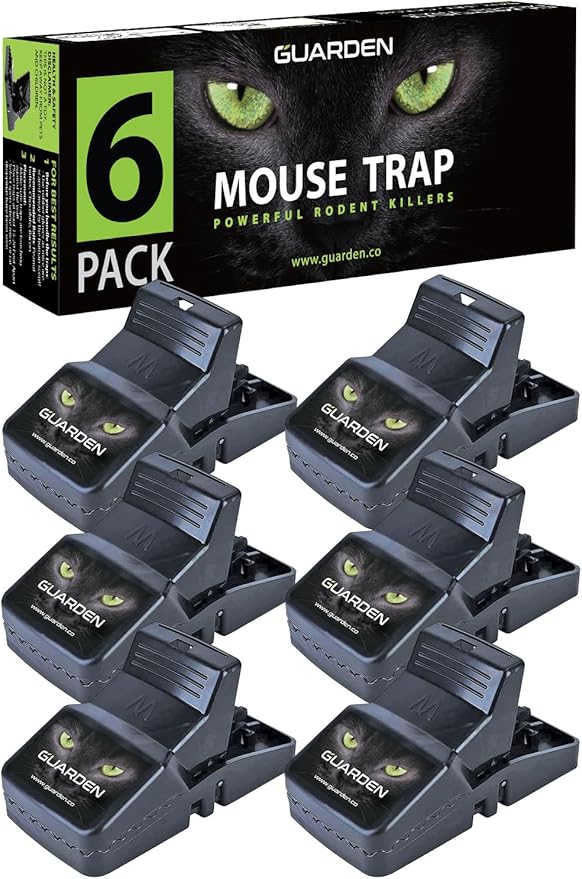 Mouse Traps Indoor (6 Pack) Catch Rats, Mice, and Voles Fast with These Simple to Bait, Safe to