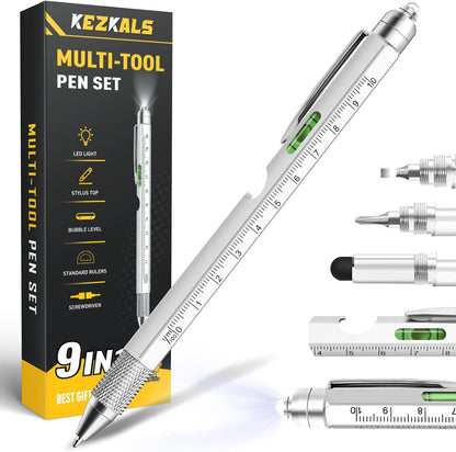 KEZKALS Stocking Stuffers for Teens, 9 in 1 Multitool Pen Gifts for Men, Mens Stocking Stuffers