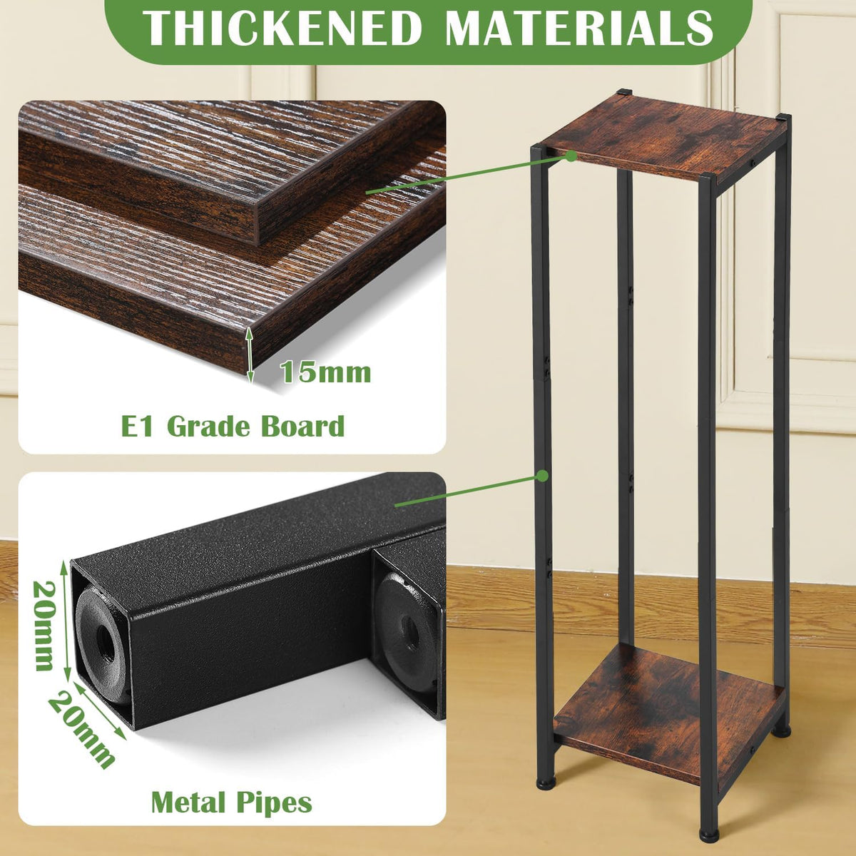 Extra Tall Plant Stand Indoor,40 Inch Plant Stands,2 Tier Metal Plant Stand with Heavy Duty