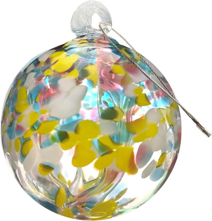 Dale Tiffany Hand Blown Glass, 4" Diameter Spring, Tree of Life Collection, Witch Globe Hanging