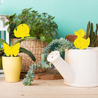 Gideal 48-Pack Dual-Sided Yellow Sticky Traps for Indoor/Outdoor Use, Gnat Trap for Flying Plant