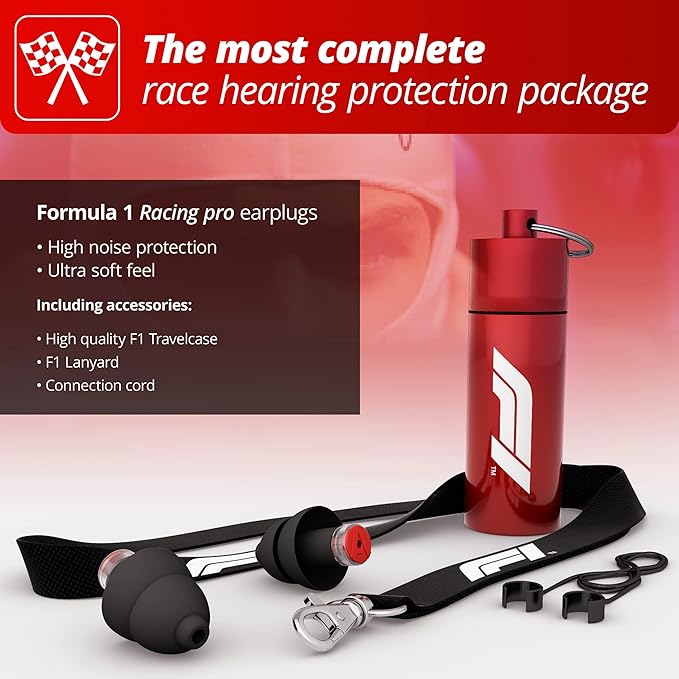 Alpine Formula 1 Earplugs - Reusable Hearing Protection for Race Events and Loud environments