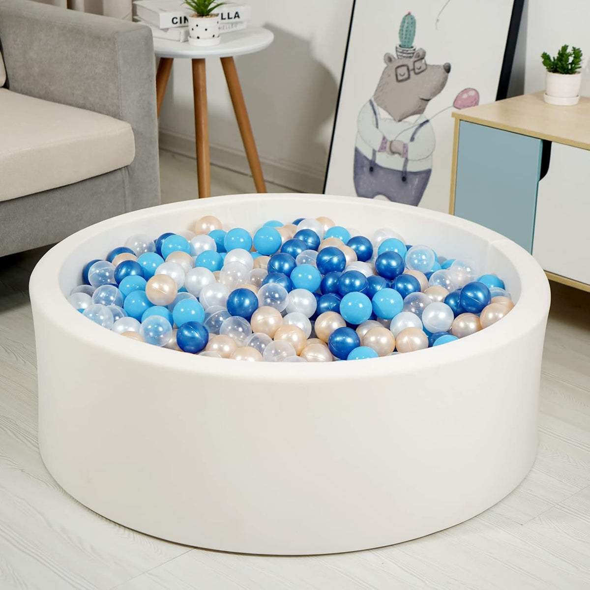 TRENDPLAY Plastic Balls for Ball Pits 2.2 Inch, Pack of 50 100 200 500 Hollow Balls, Perfect for