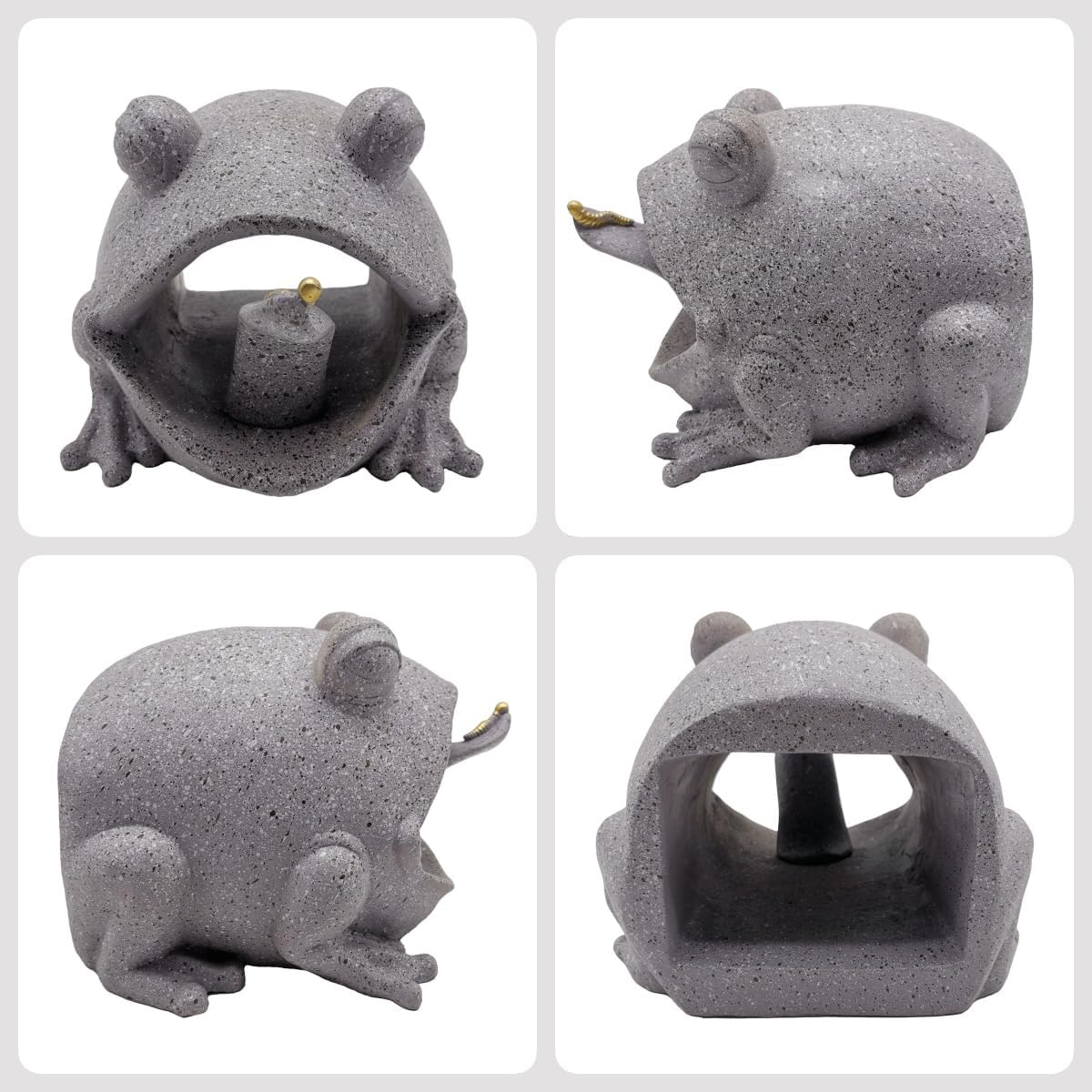 coolboy Frog Statues Gutter Downspout Extension Garden Decoration,Animal Resin Statue Outdoor