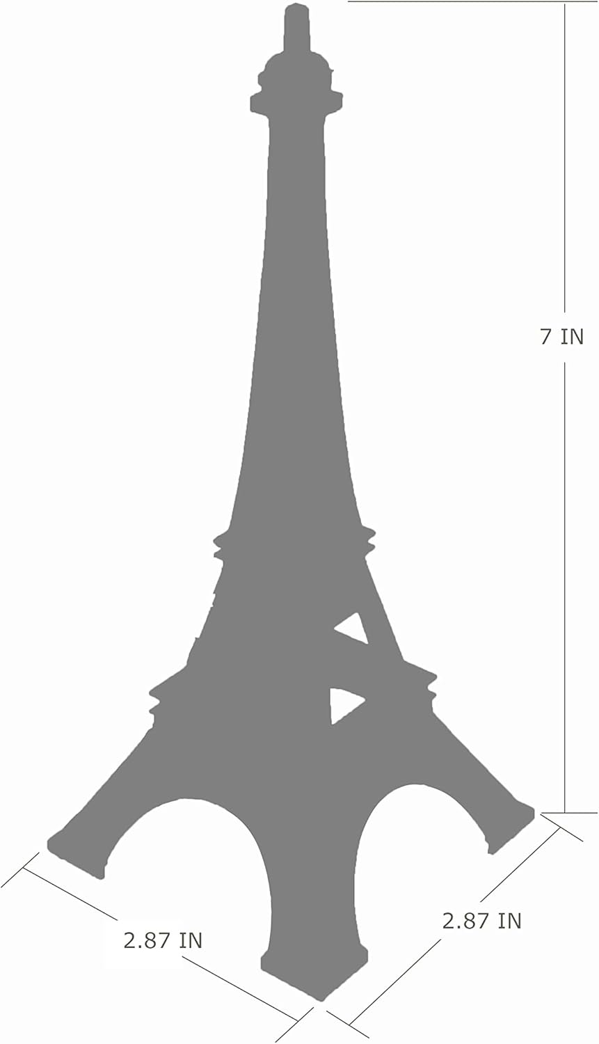 allgala Eiffel Tower Statue Decor Alloy Metal, and Size (07", Rose Gold)