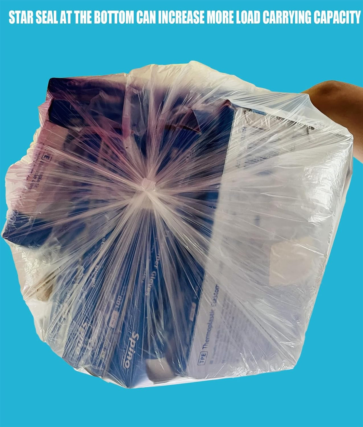 2-4 Gallon Trash Bags, 400 Count Bulk, Clear Plastic Recycling Bags, Small Multi-purpose Garbage