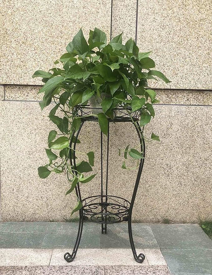 28.4 inches Tall Metal Plant Stand 11.8 Dia for Indoor or Outdoor use,2 Tier Heavy Duty Flower Pot