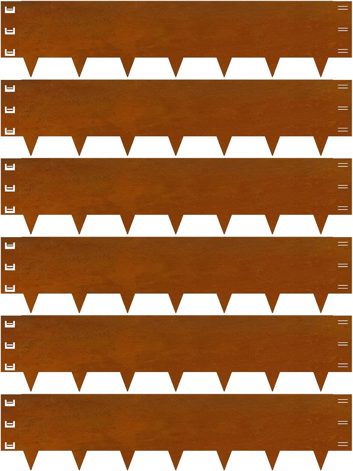 Cor-Ten Steel Landscape Edging 12 Inch,20Ft 6-Pack Rust-Resistant Metal Landscape Edging,Steel