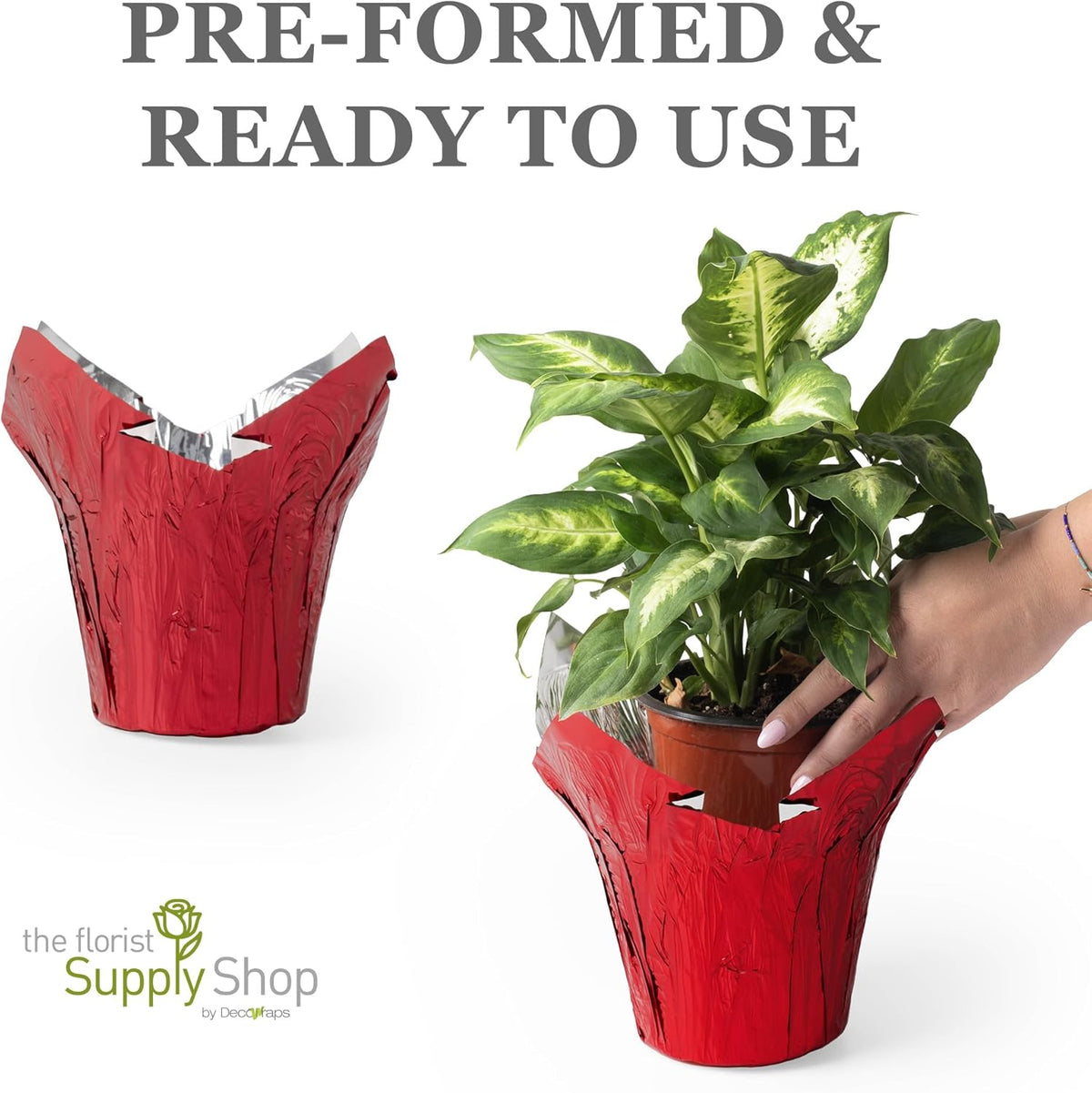 4.5” STD Plant Pot Covers, Decorative Plant Sleeve for Indoor & Outdoor House Plants, Reusable and