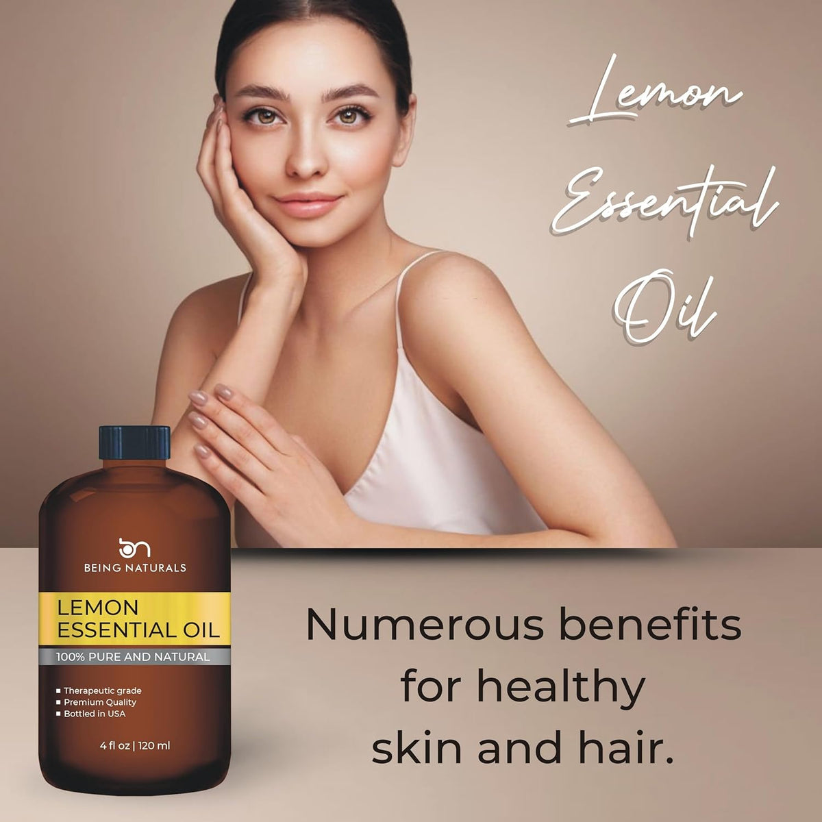 Lemon Essential Oil - Huge 4 FL OZ - 100% Pure & Natural – Premium Natural Oil with Glass Dropper