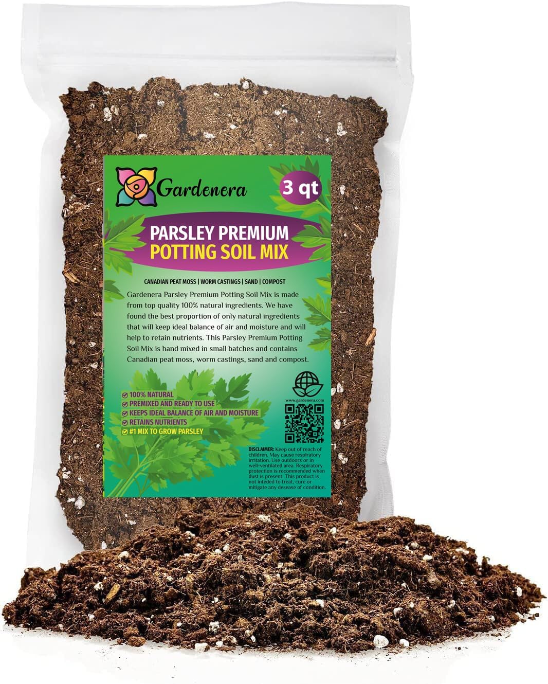 GARDENERA Parsley Plant Potting Soil - Enhance Flavor and Health with Professional Grade