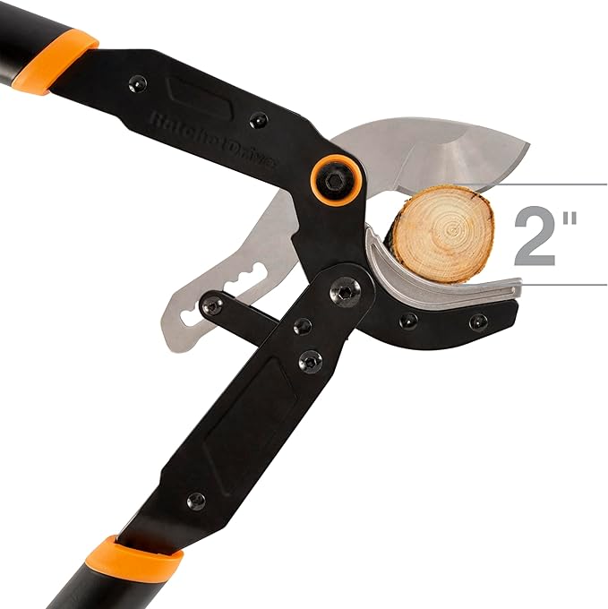 Fiskars Ratchet Drive Anvil Lopper 32 Inch Heavy Duty Tree Trimmer, 2 inch Cut Capacity, Riveted