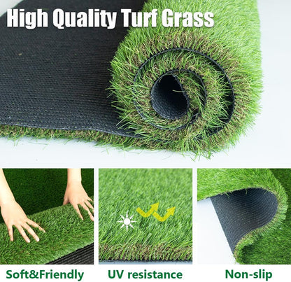 Petgrow Luxurious Artificial Grass Realistic Turf 4 X 39 Feet,1.57 Inch Pile Height Ultrathick