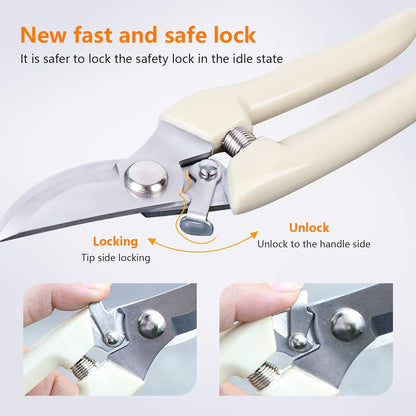 20 Pcs Garden Scissors for Plant, Tip Pruning Shears for Cutting Flowers, Trimming Plants, Bonsai