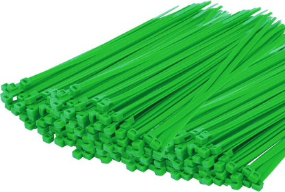 14 Inch Zip Ties Green 1000 PCS, 40 Lbs- Heavy Duty Tensile Strength, Nylon PA66 UV Resistant Cable