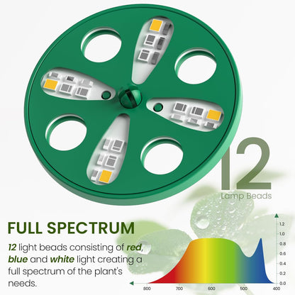 MIXC Seed Starter Kit with Grow Light, Elevated Seedling Tray Kit with Adjustable Humidity Dome and