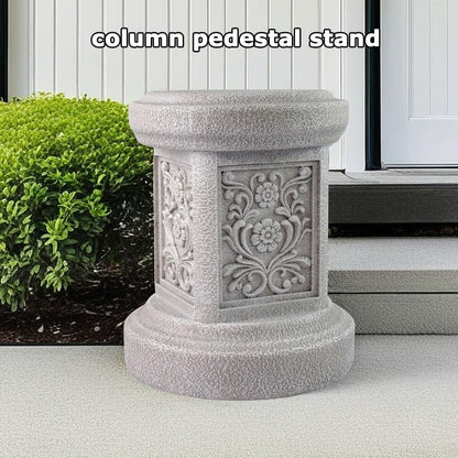 Classic Statuary Stand Outdoor Pedestal Sculpture Decor Plinth Base Riser, Garden or Home Resin
