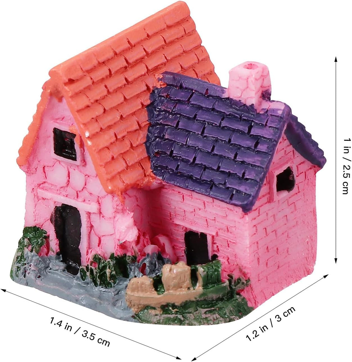 10Pcs Miniature Fairy Garden Resin Houses, Lifelike Village Cottage Figurines for Succulent Plants