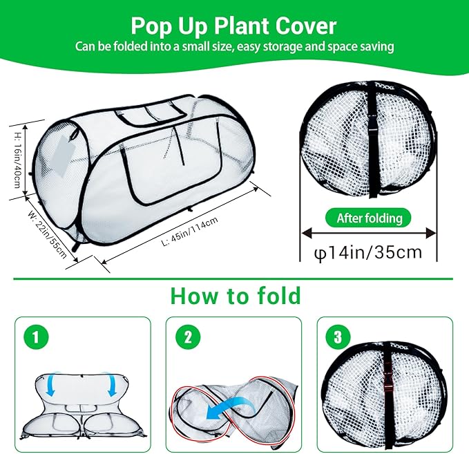 Garden Covers for Raised Beds, Pop Up Raised Garden Bed Cover, Garden Row Plants Cover Accelerator