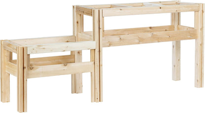 Greenes Fence Two-Tiers Five Bucket Elevated Cedar Wood Garden Frame, 69 in. x 16 in. x 30 in.