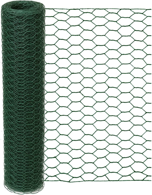 Garden Poultry Green Chicken Wire - 13.7 '' × 315 '' Chicken Wire Floral for Crafts, Garden Fence