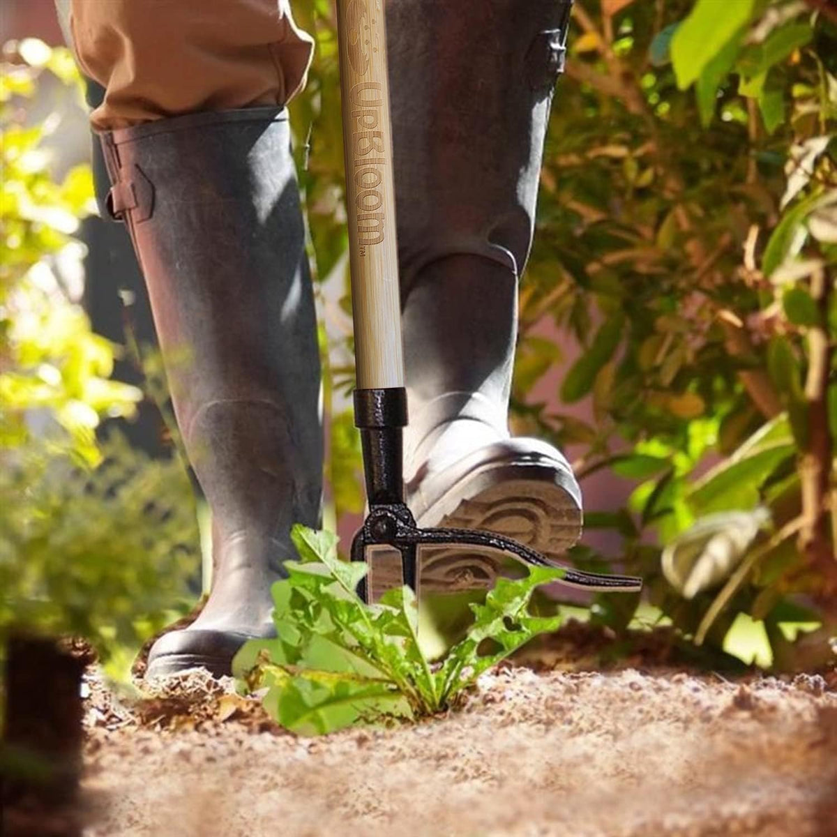 UpBloom - Stand Up Weed Puller Tool with Long Handle - Remover Yard and Garden for Easy Gardening