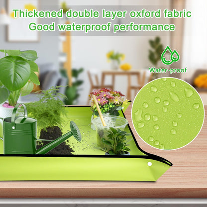 SupKing Repotting Mat 29.5"x 29.5" for Indoor Plant Transplanting Green Large Garden Mat Gift for